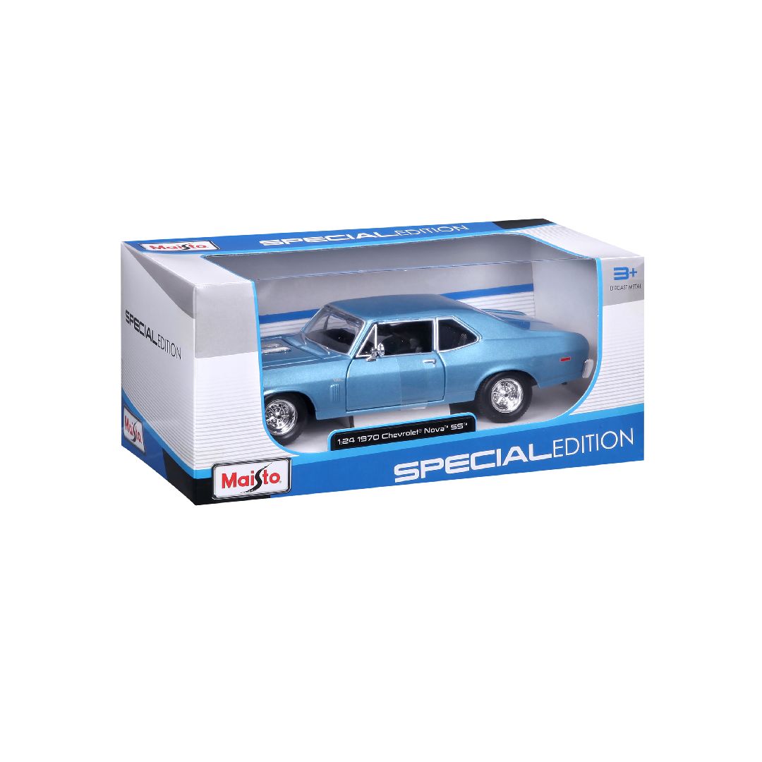 Maisto 1/24 SE 1970 Chevrolet Nova SS - Metallic Blue