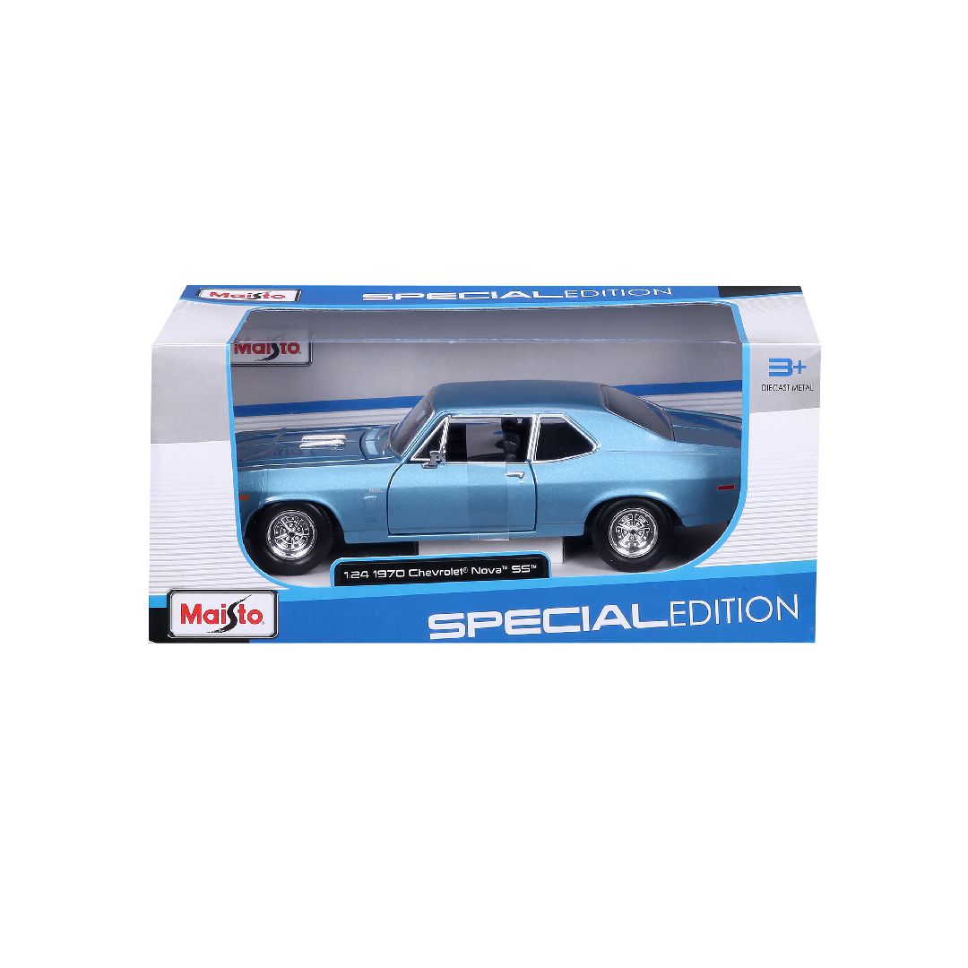 Maisto 1/24 SE 1970 Chevrolet Nova SS - Metallic Blue