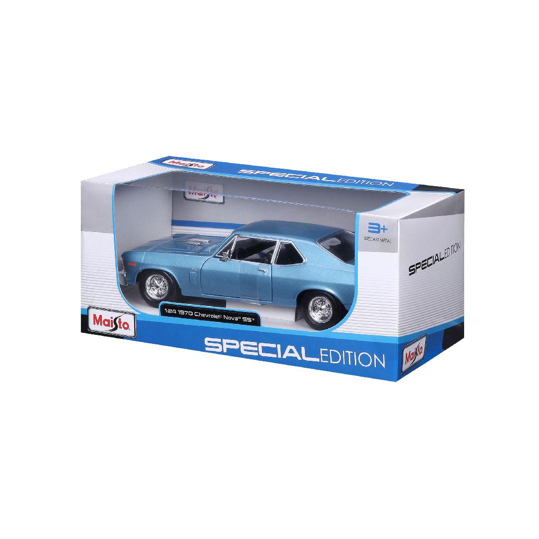 Maisto 1/24 SE 1970 Chevrolet Nova SS - Metallic Blue