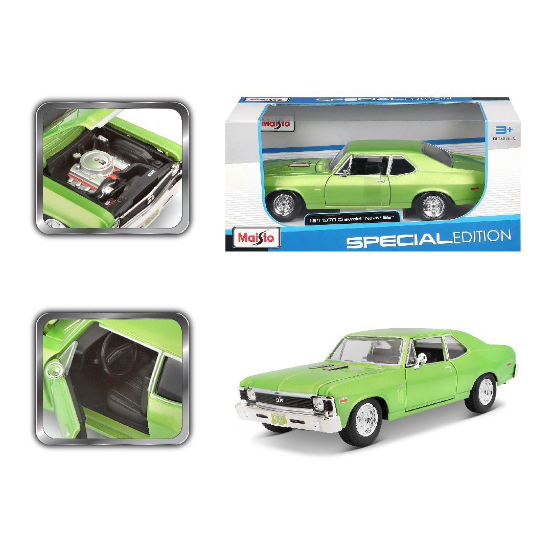 Maisto 1/24 SE 1970 Chevrolet Nova SS (Metallic Lime Green)