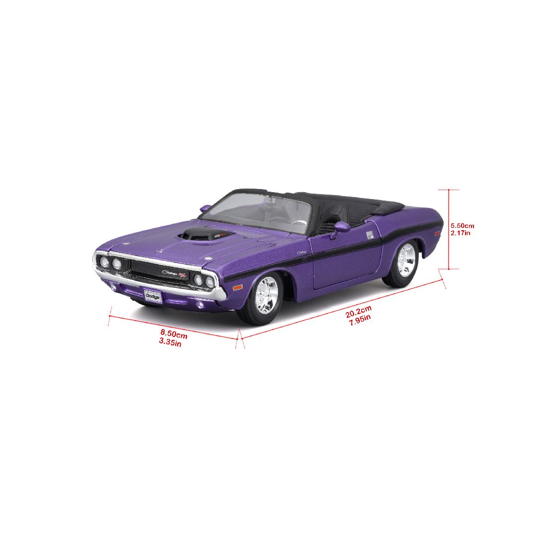 Maisto 1/24 SE 1970 Dodge Challenger R/T Convertible - Purple