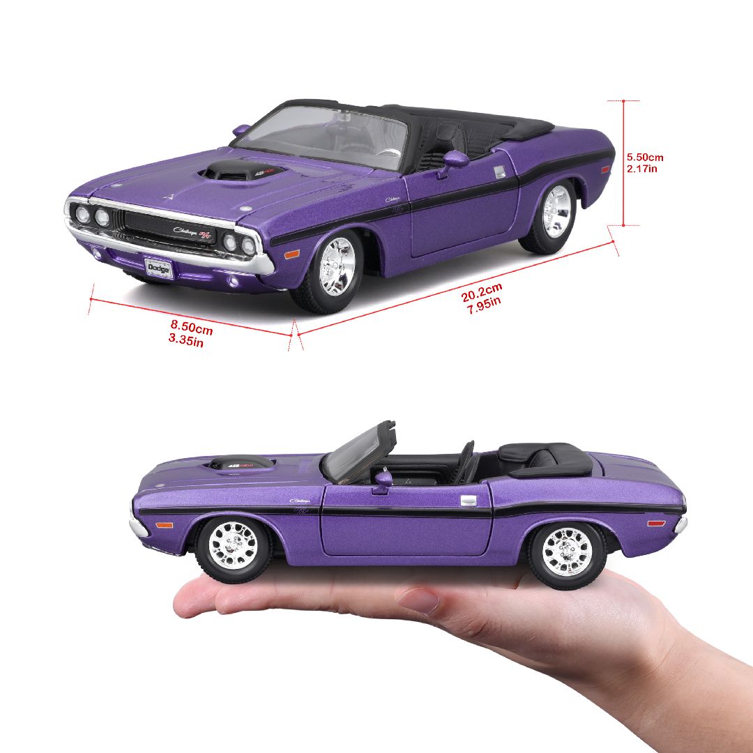Maisto 1/24 SE 1970 Dodge Challenger R/T Convertible - Purple