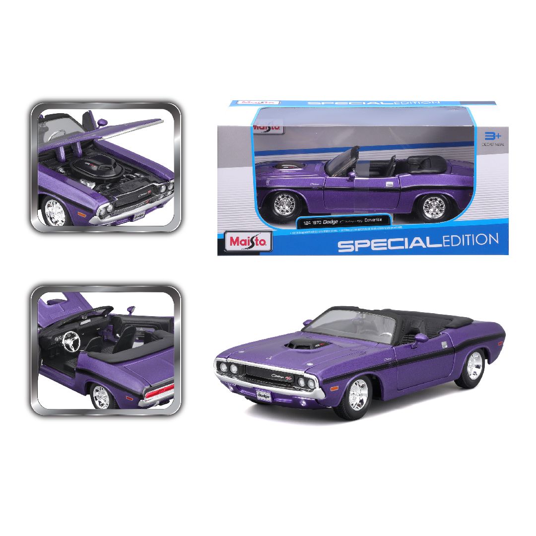 Maisto 1/24 SE 1970 Dodge Challenger R/T Convertible - Purple