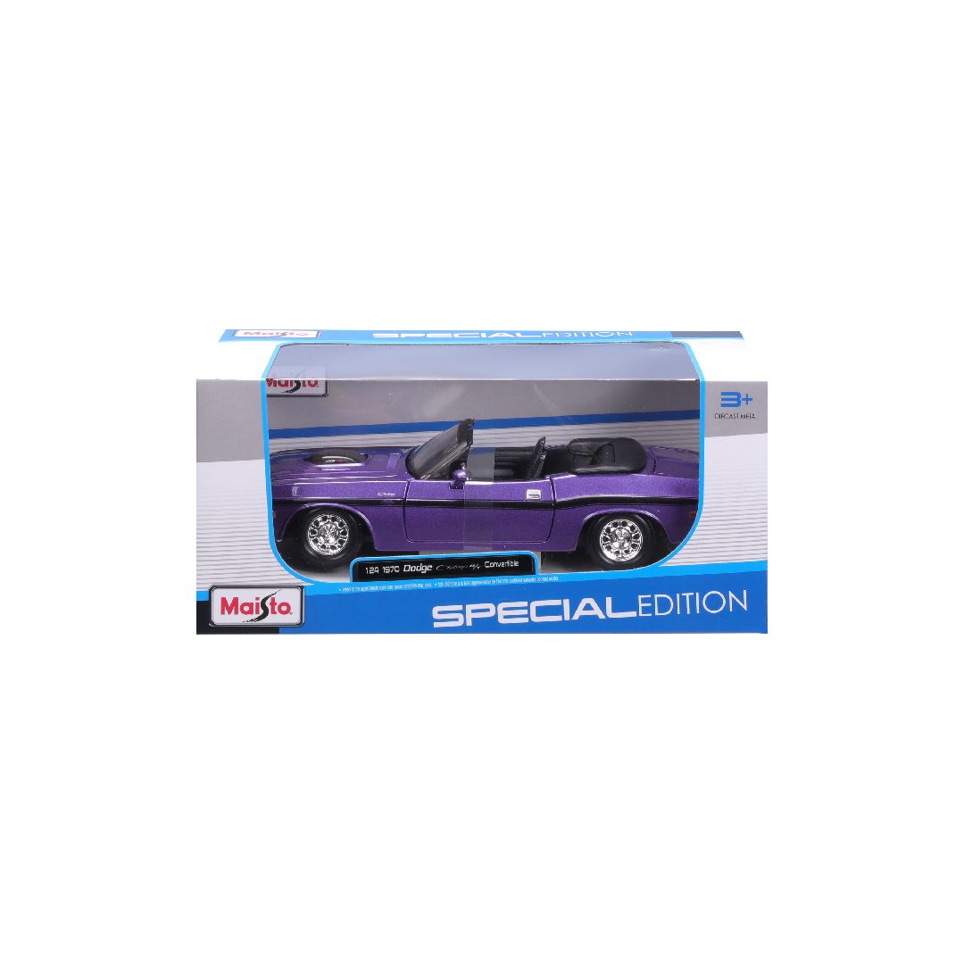 Maisto 1/24 SE 1970 Dodge Challenger R/T Convertible - Purple