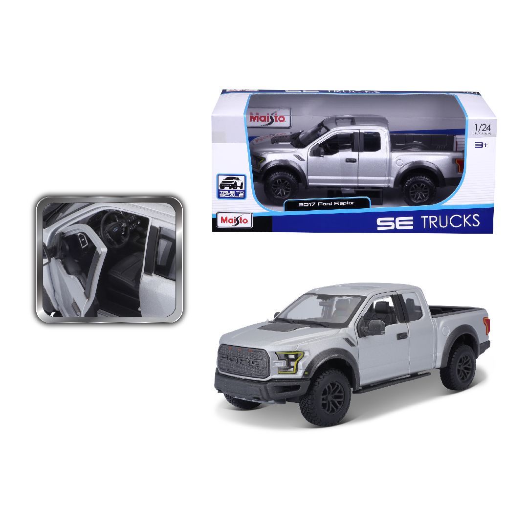 Maisto 1/24 SE Trucks 2017 Ford F150 Raptor - Metallic Grey