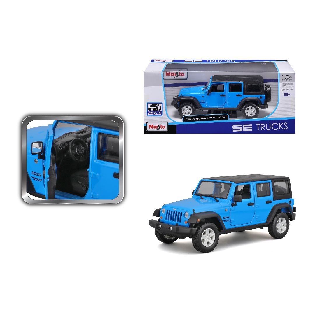 Maisto 1/24 SE Trucks 2015 Wrangler Unlimited - Blue/White
