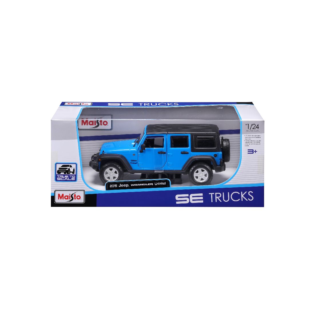 Maisto 1/24 SE Trucks 2015 Wrangler Unlimited - Blue/White