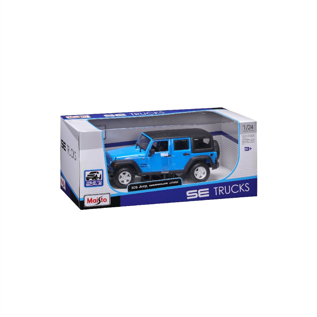 Maisto 1/24 SE Trucks 2015 Wrangler Unlimited - Blue/White