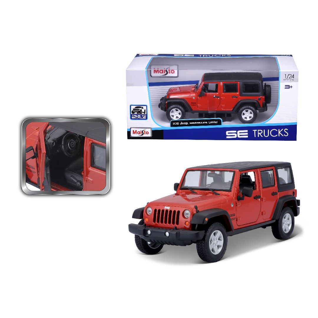 Maisto 1/24 SE Trucks 2015 Wrangler Unlimited - Metallic Orange