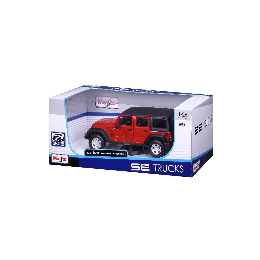 Maisto 1/24 SE Trucks 2015 Wrangler Unlimited - Metallic Orange