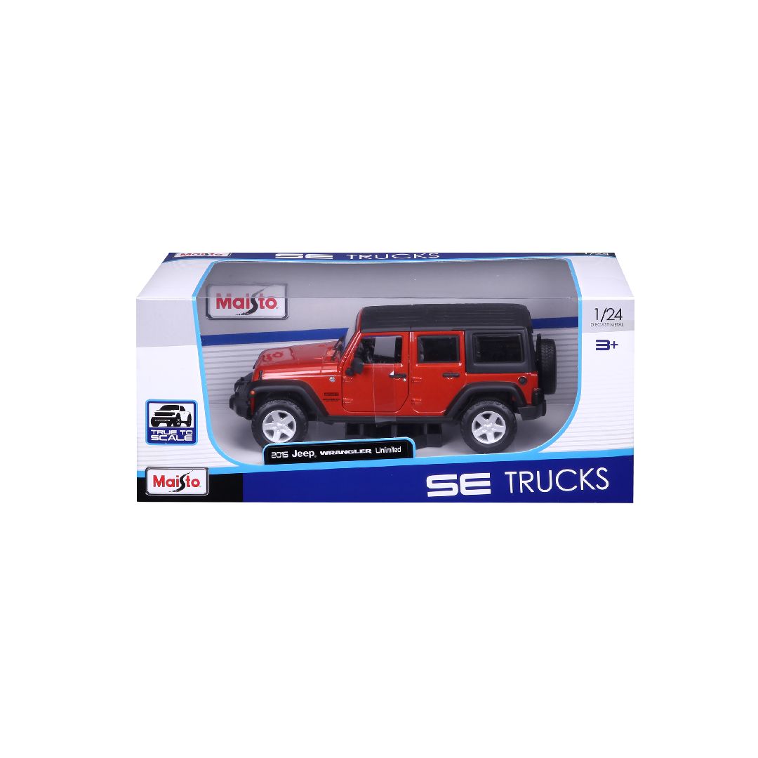 Maisto 1/24 SE Trucks 2015 Wrangler Unlimited - Metallic Orange