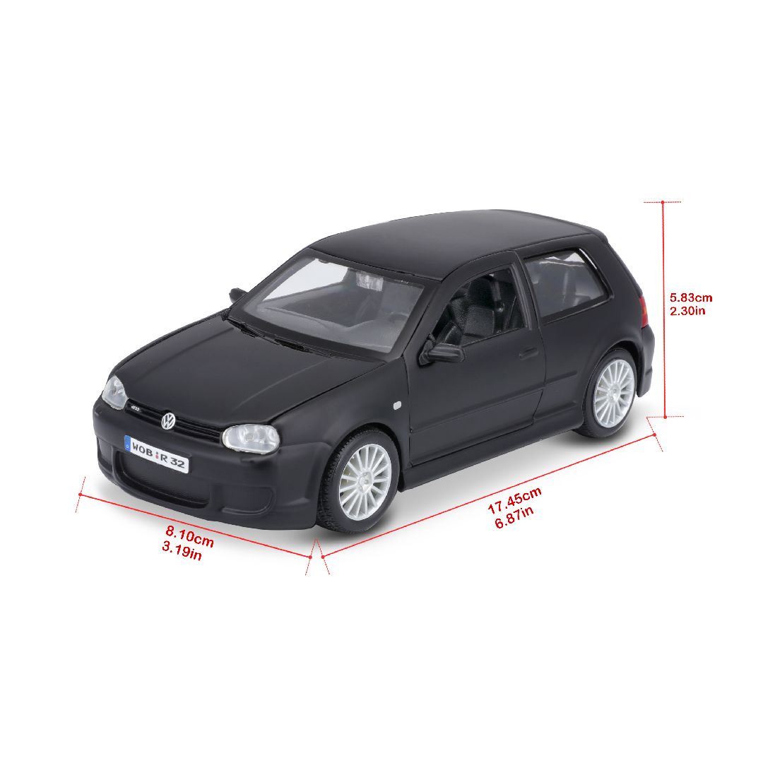 Maisto 1/24 SE Volkswagen Golf R32 - Dull Black