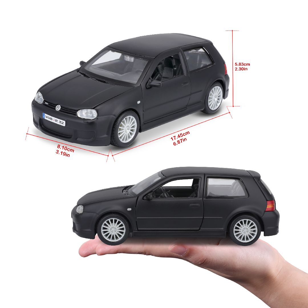 Maisto 1/24 SE Volkswagen Golf R32 - Dull Black
