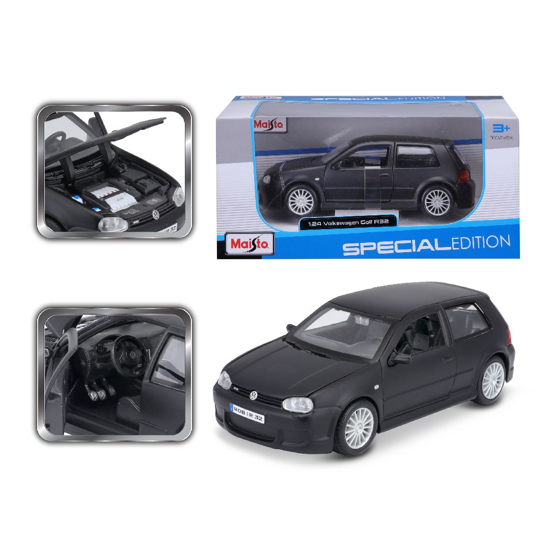 Maisto 1/24 SE Volkswagen Golf R32 - Dull Black