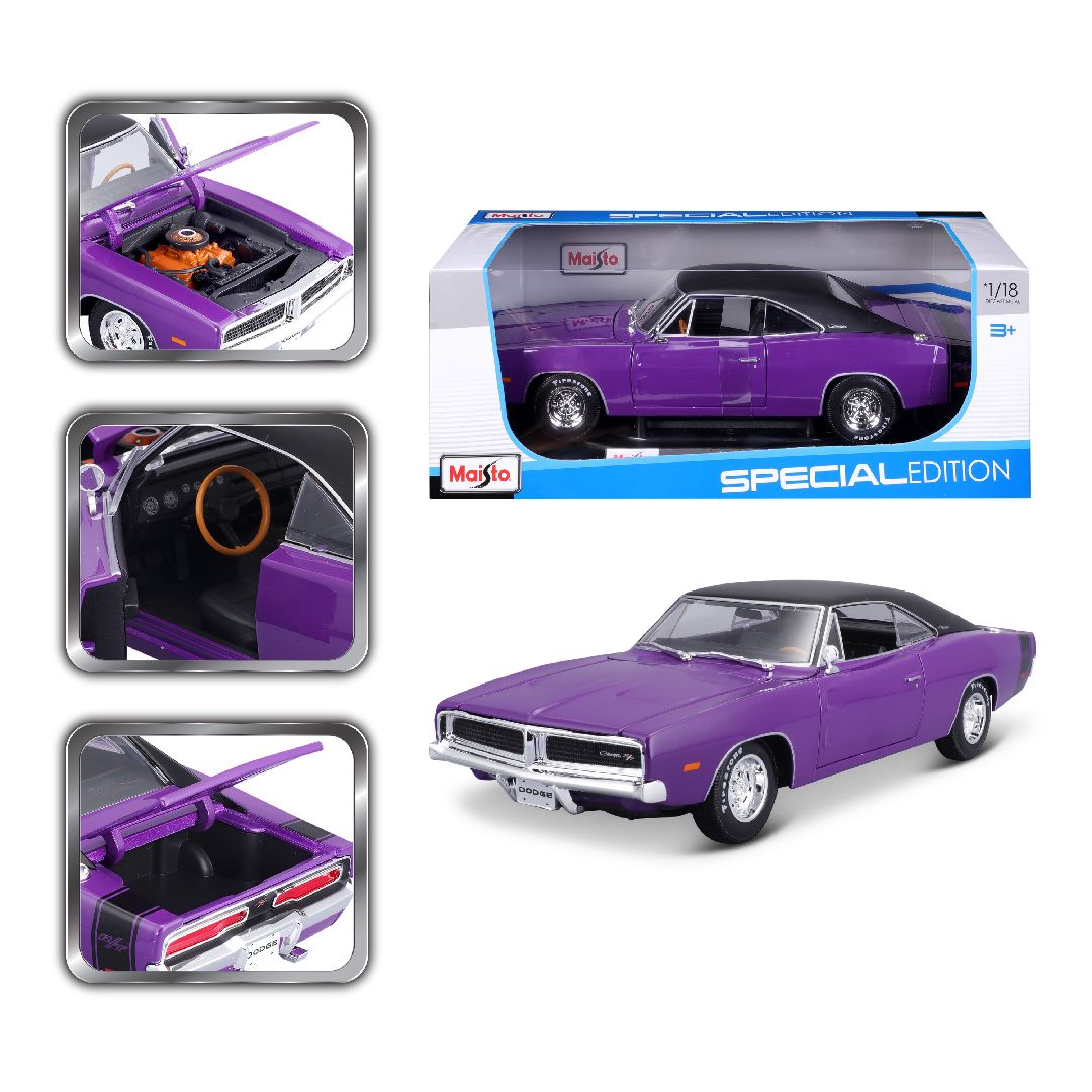 Maisto 1/18 SE 1969 Dodge Charger - Purple