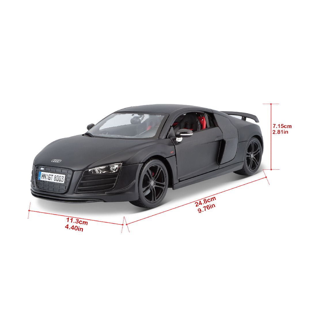 Maisto 1/18 SE 2011 Audi R8 GT - Stealth Black