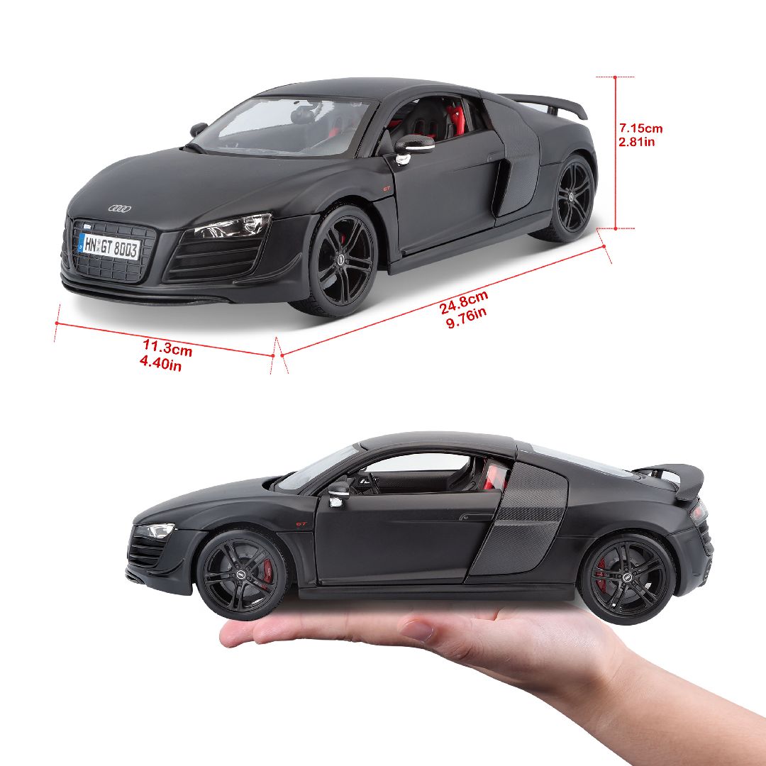 Maisto 1/18 SE 2011 Audi R8 GT - Stealth Black