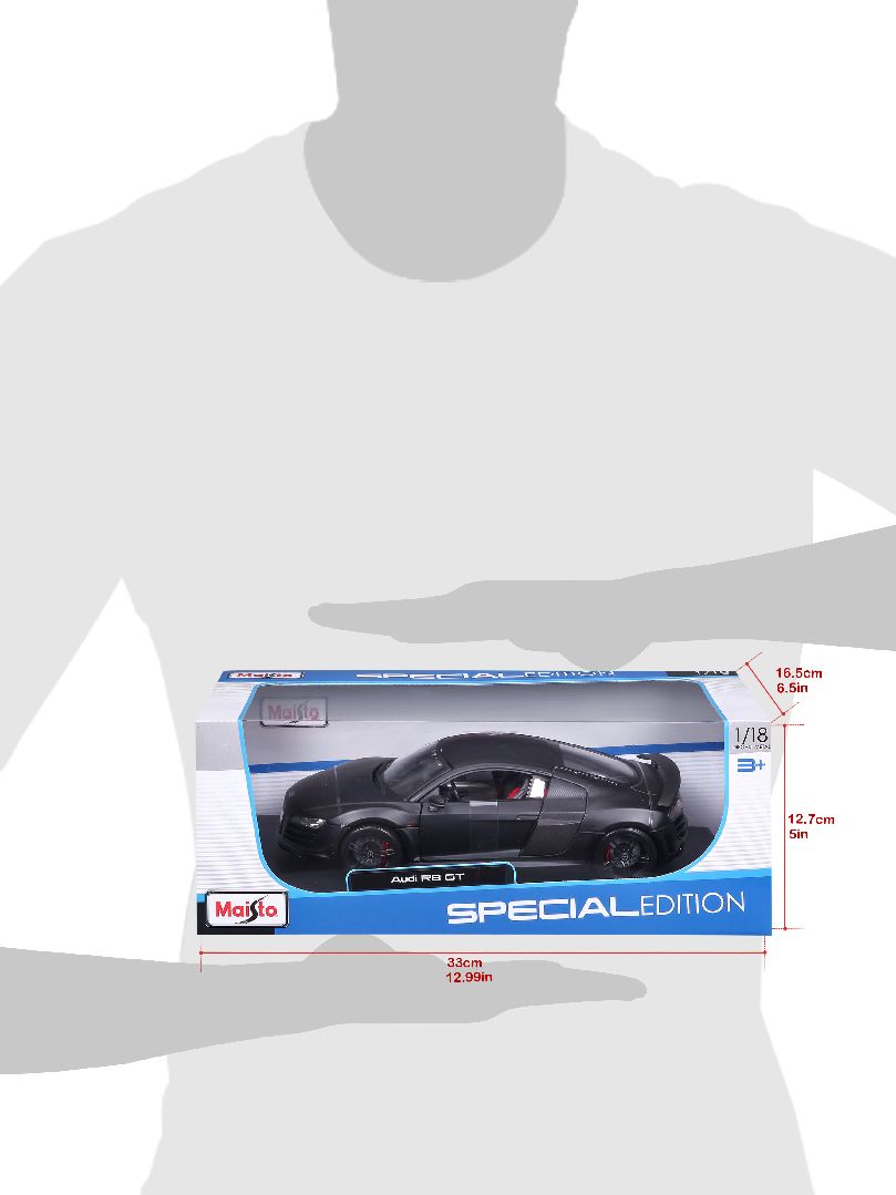 Maisto 1/18 SE 2011 Audi R8 GT - Stealth Black