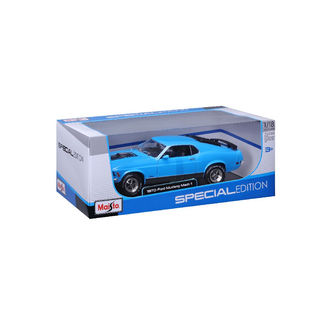 Maisto 1/18 SE 1970 Ford Mustang Mach 1 - Blue