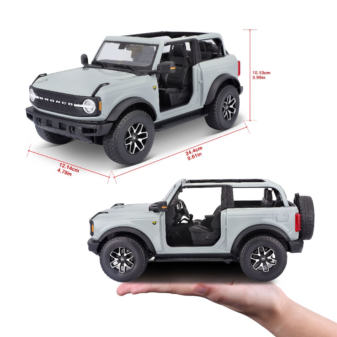 Maisto 1/18 SE 2021 Bronco Badlands (w/o doors) - Cactus Gray