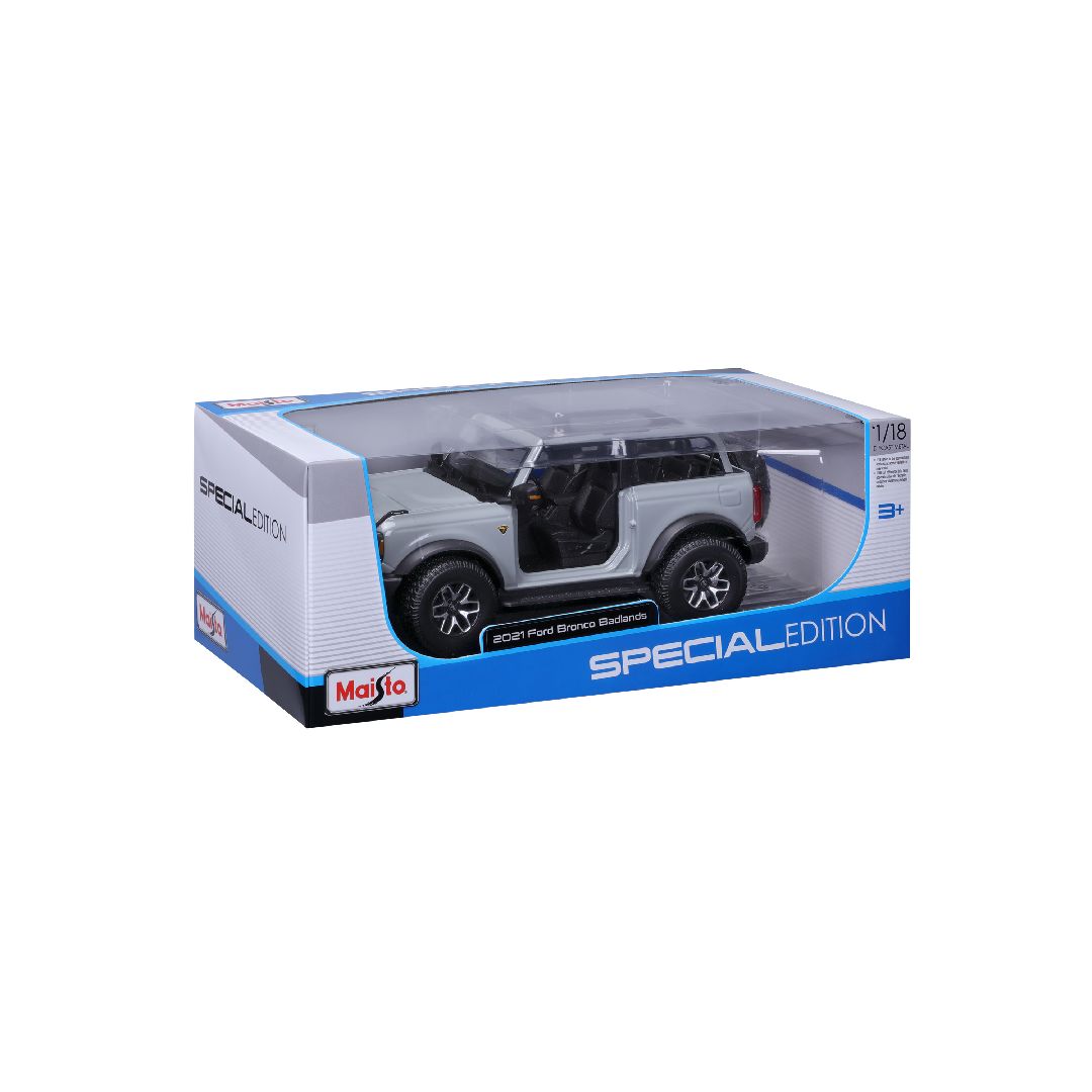 Maisto 1/18 SE 2021 Bronco Badlands (w/o doors) - Cactus Gray