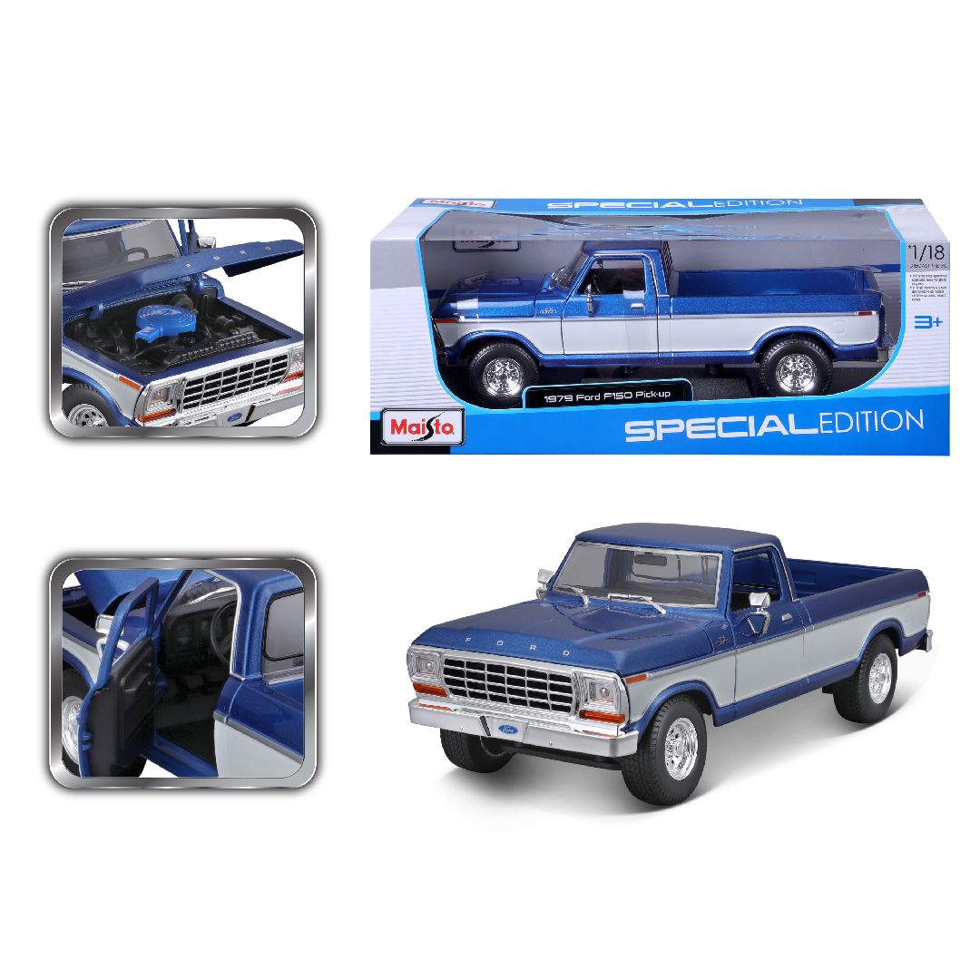 Maisto 1/18 SE 1979 Ford F1 Pick-up Truck - Blue/White