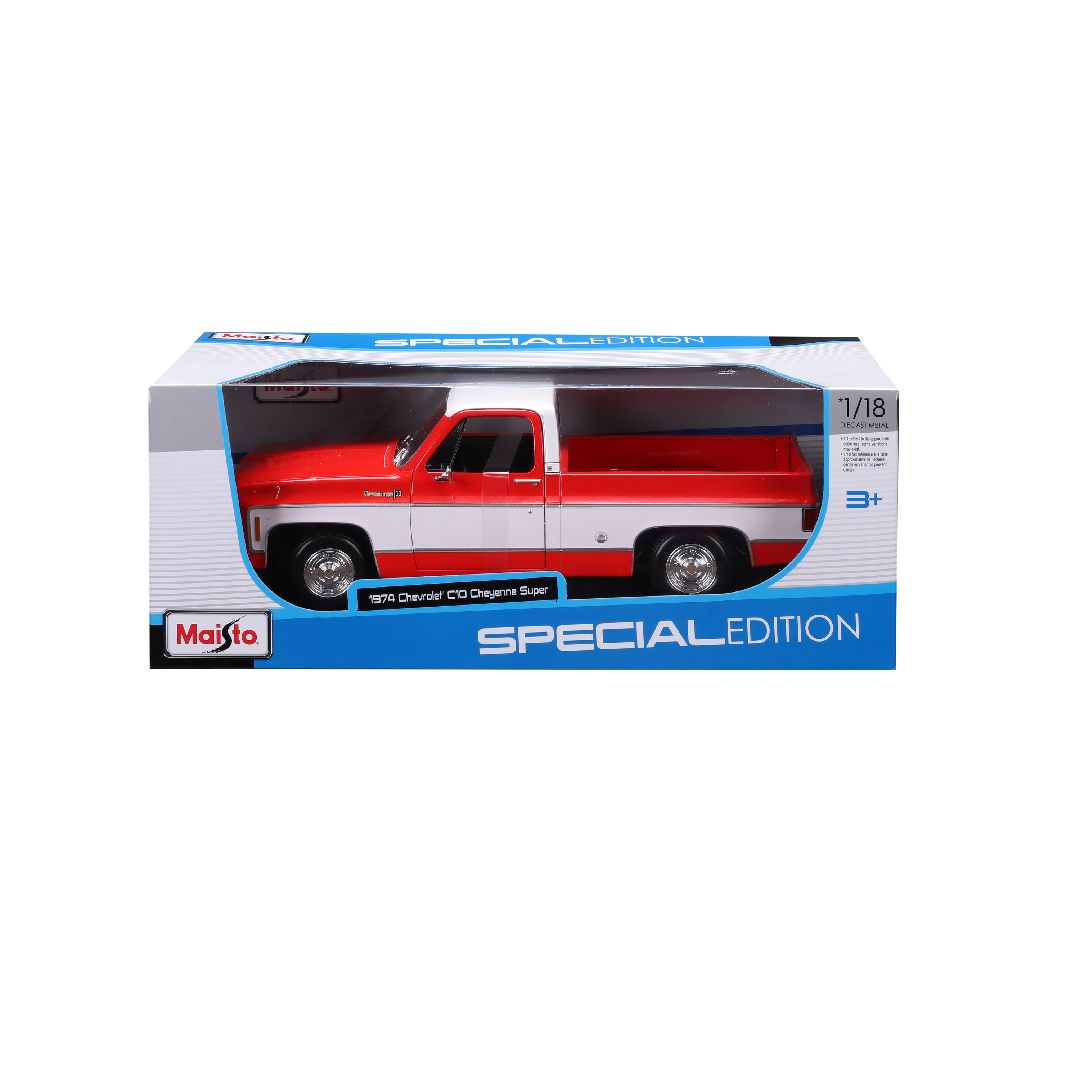 Maisto 1/18 SE 1974 Chevrolet C10 Cheyenne Super - Red/White