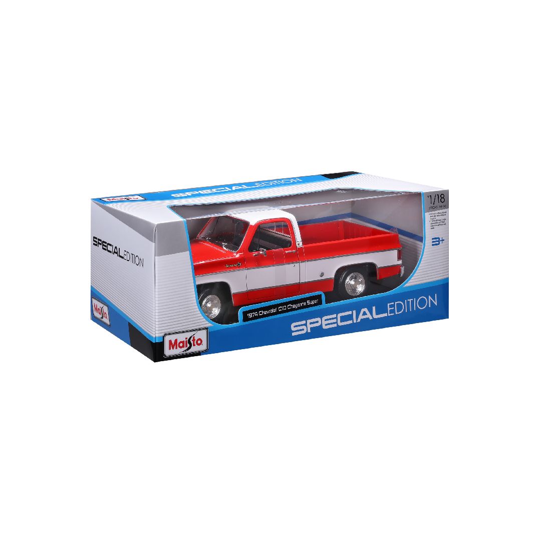 Maisto 1/18 SE 1974 Chevrolet C10 Cheyenne Super - Red/White