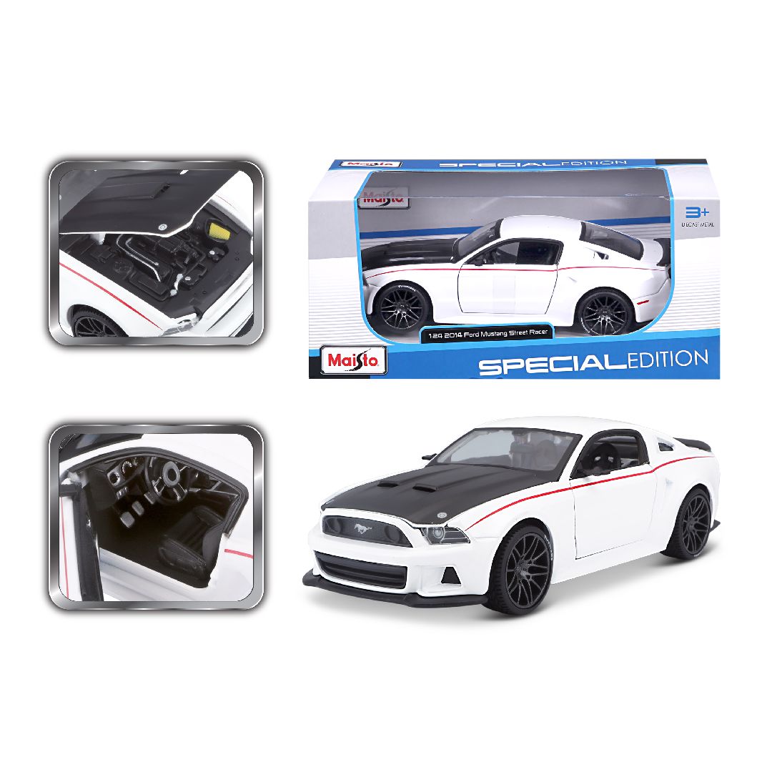 Maisto 1/24 SE 2014 Ford Mustang Street Racer - White