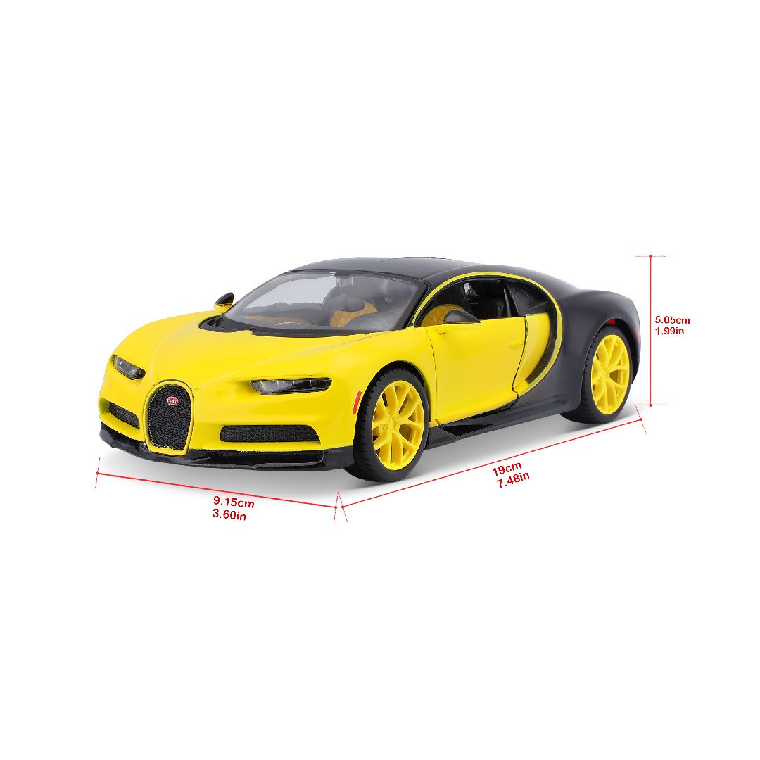 Maisto 1/24 SE Bugatti Chiron - Yellow/Black