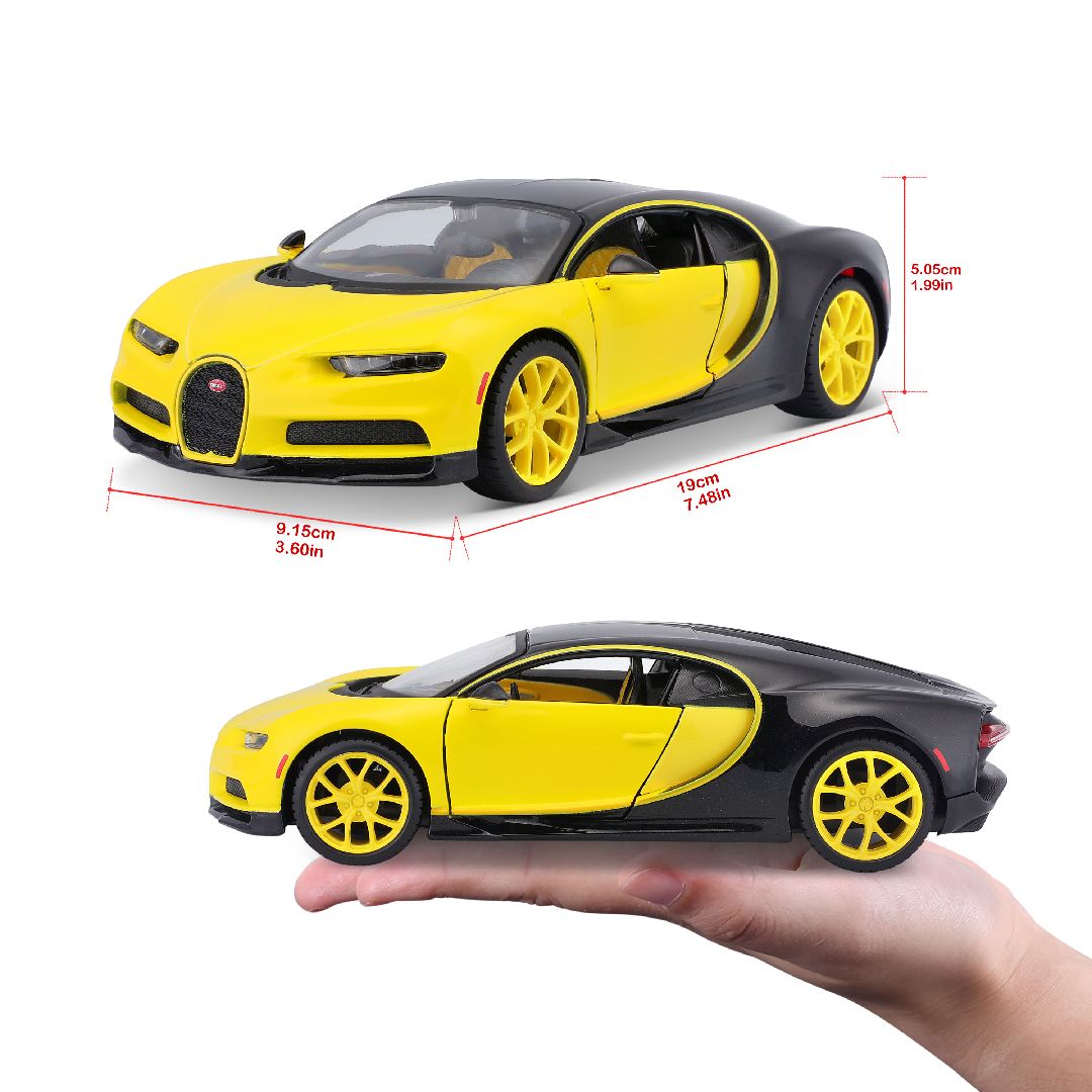 Maisto 1/24 SE Bugatti Chiron - Yellow/Black