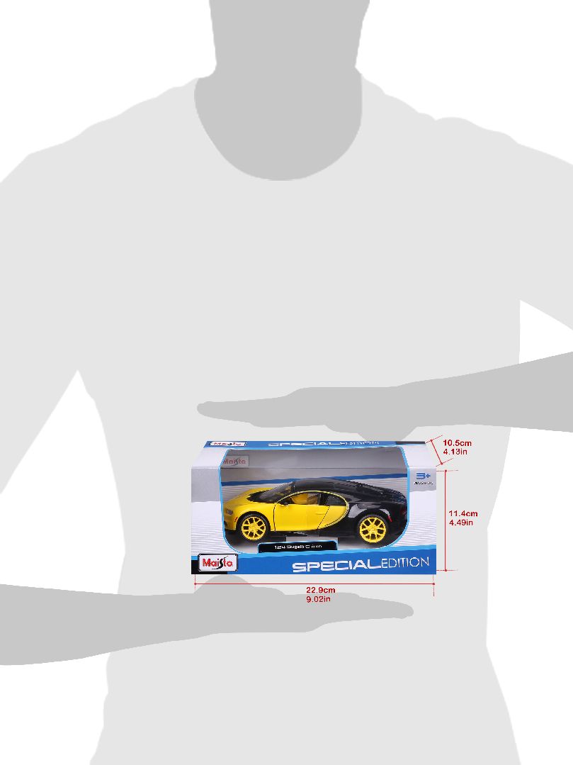 Maisto 1/24 SE Bugatti Chiron - Yellow/Black