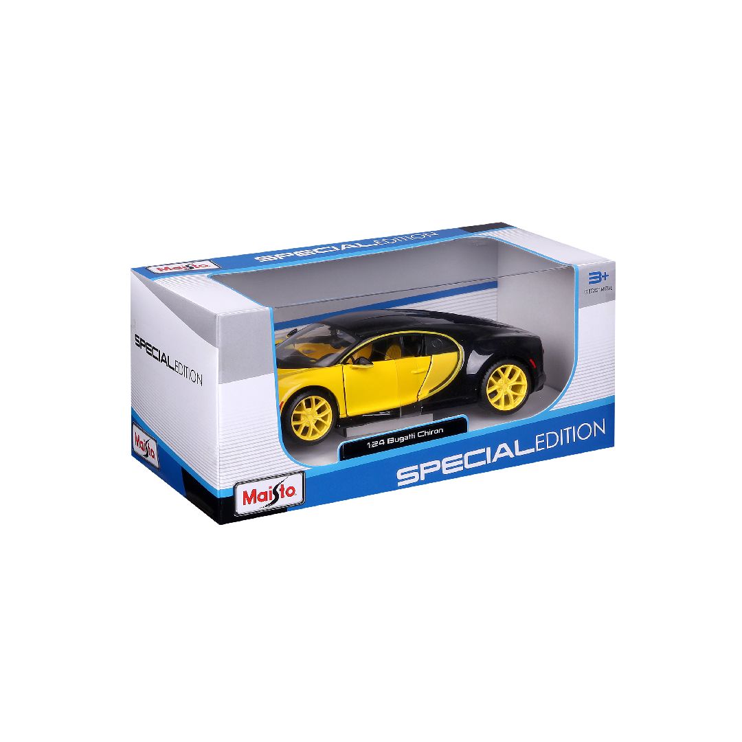Maisto 1/24 SE Bugatti Chiron - Yellow/Black