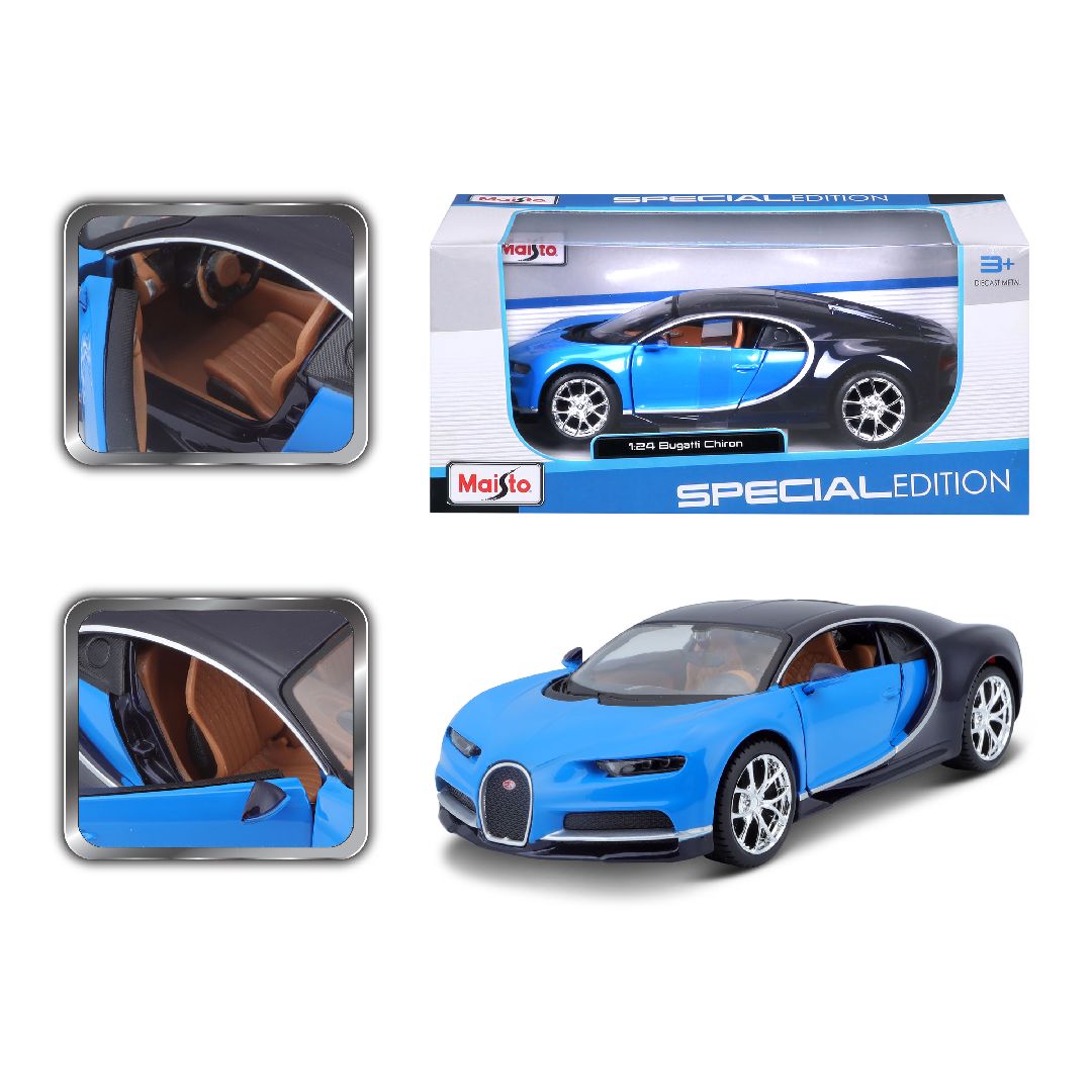 Maisto 1/24 SE Bugatti Chiron (Blue/Deep Blue)