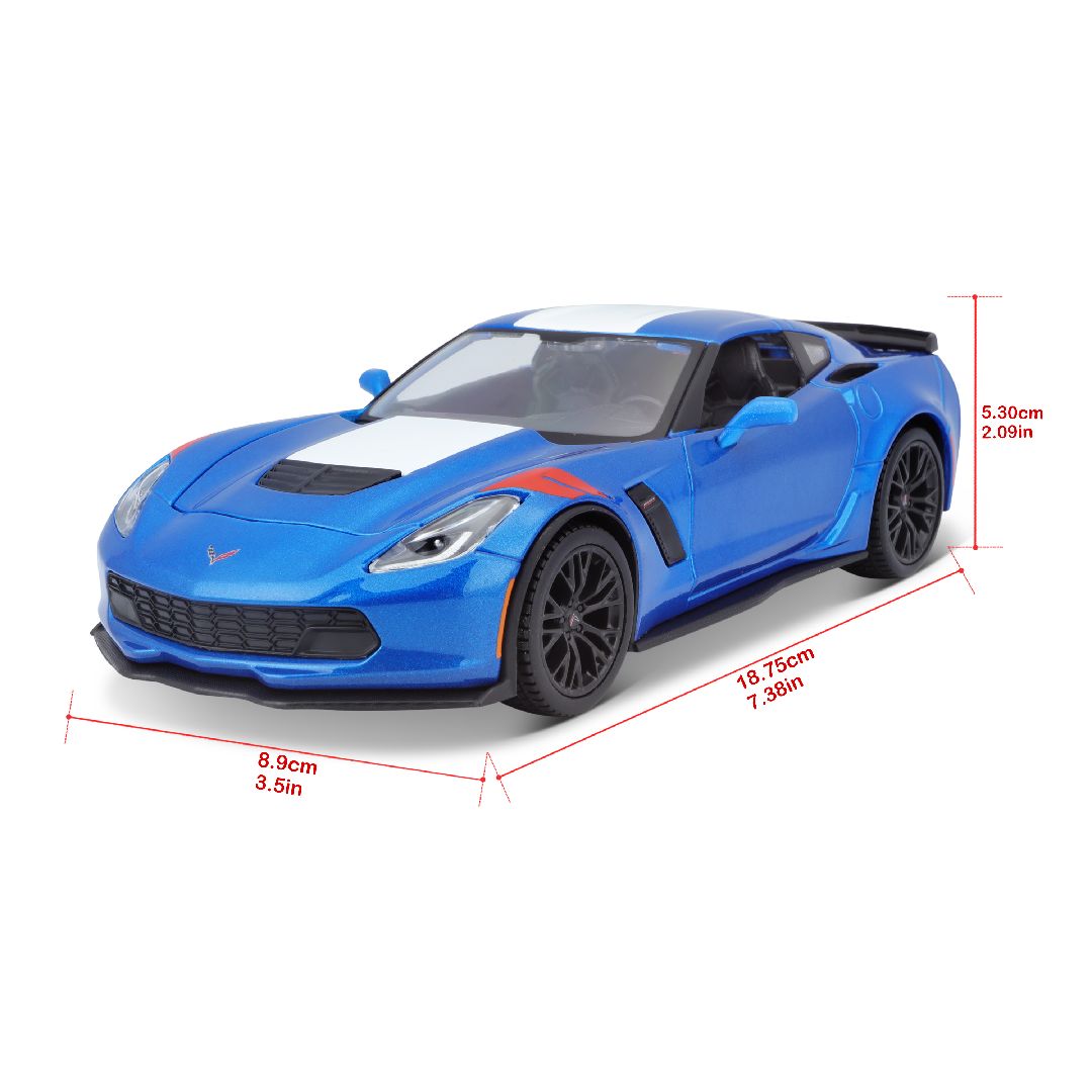 Maisto 1/24 SE 2017 Corvette Grand Sport - Metallic Blue