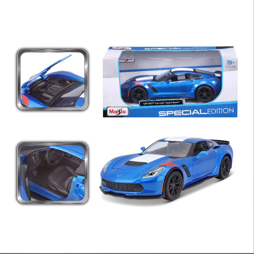 Maisto 1/24 SE 2017 Corvette Grand Sport - Metallic Blue