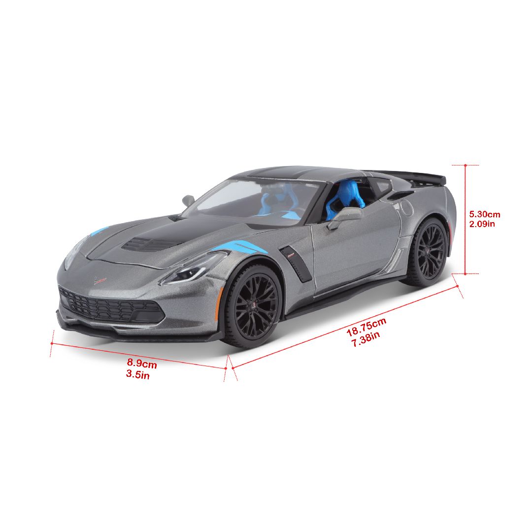 Maisto 1/24 SE 2017 Chevrolet Corvette Grand Sport (Grey)