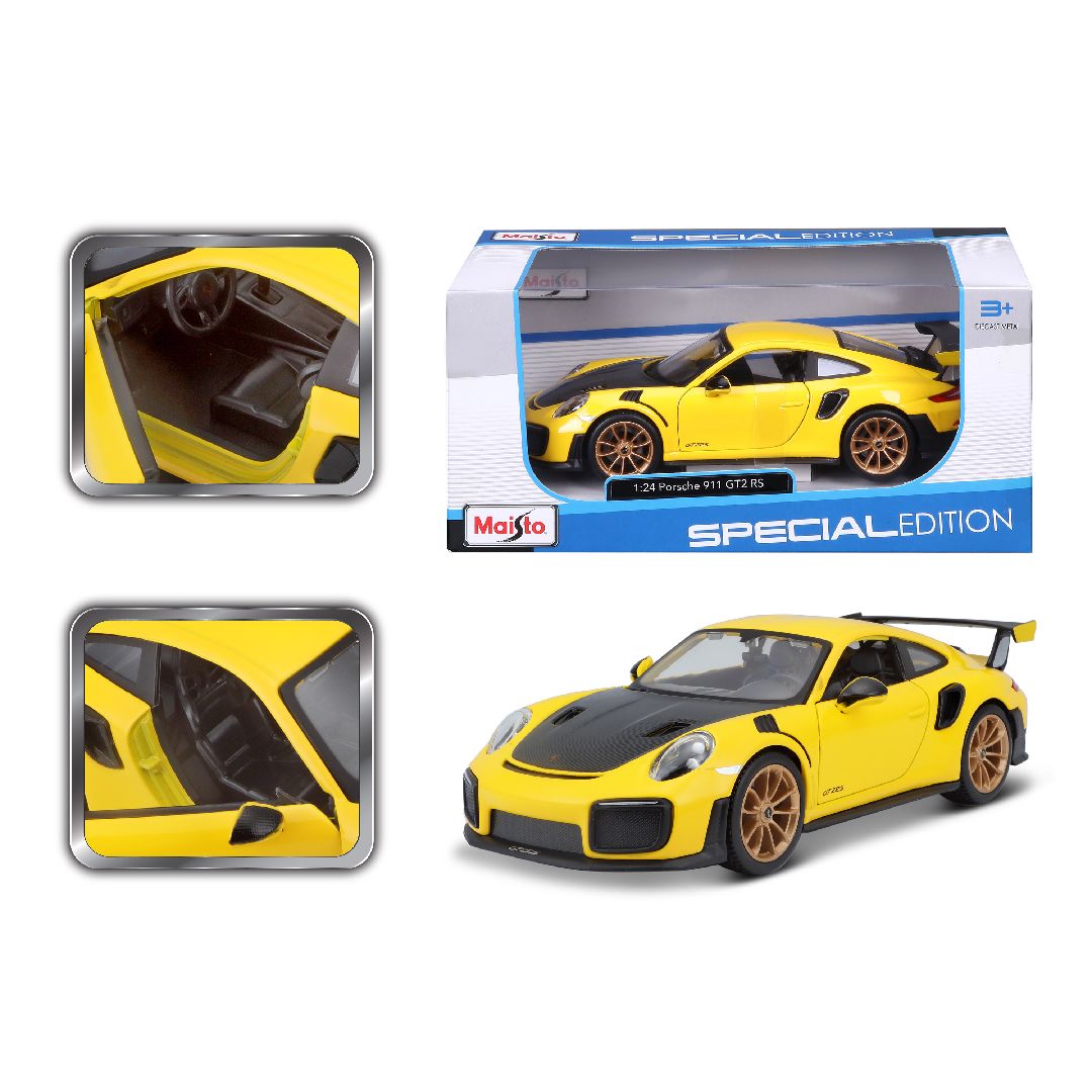 Maisto 1/24 SE 2018 Porsche 911 GT2 RS (Yellow/Black)