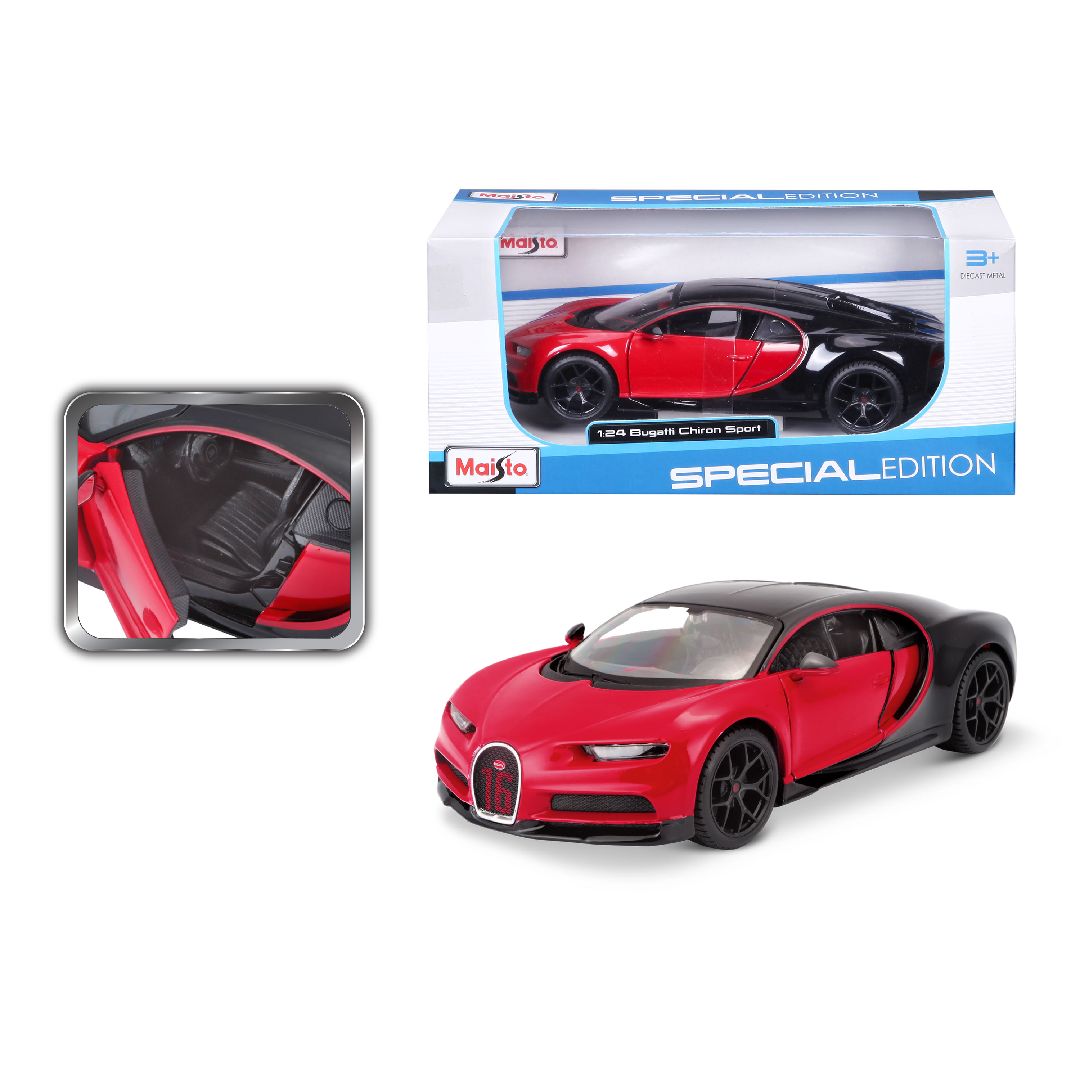 Maisto 1/24 SE Bugatti Chiron Sport - Red #16