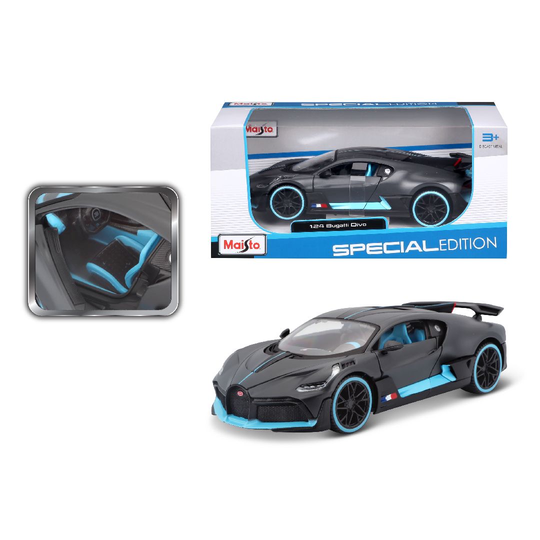 Maisto 1/24 SE Bugatti Divo (Charcoal/Blue)