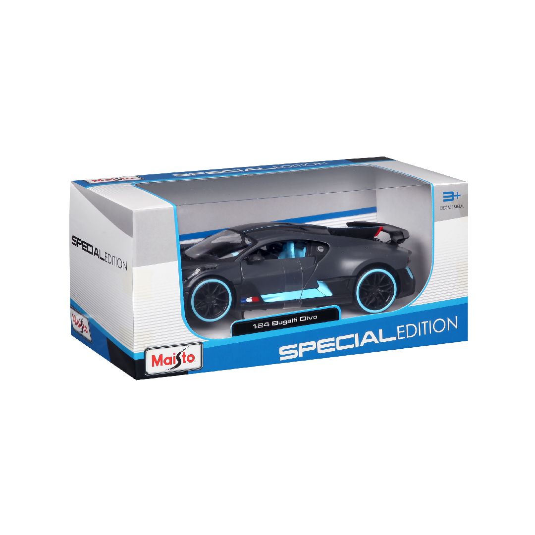 Maisto 1/24 SE Bugatti Divo (Charcoal/Blue)