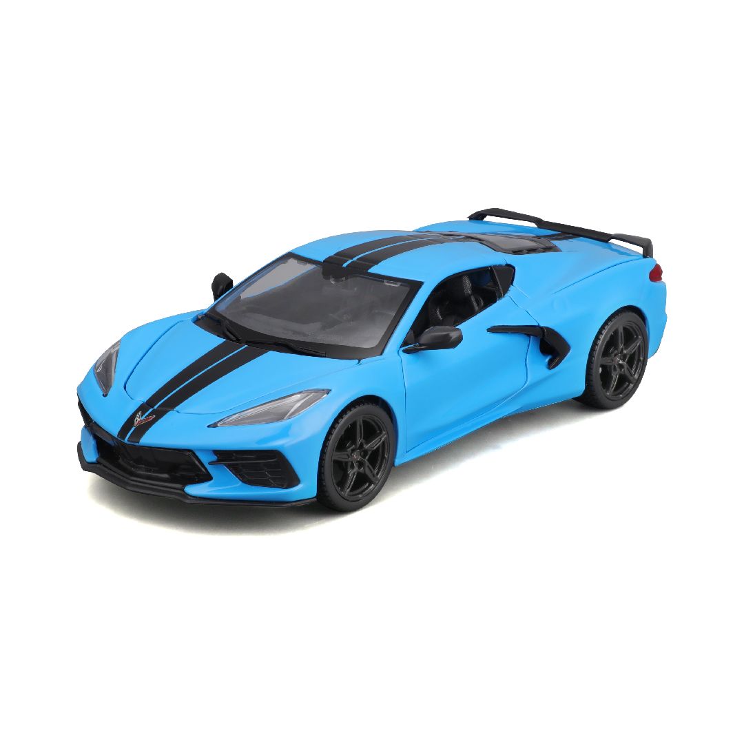 Maisto 1/24 SE 2020 Corvette Stingray Z51 - Blue W/Blk Stripe