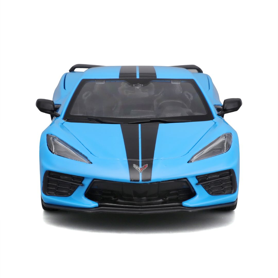 Maisto 1/24 SE 2020 Corvette Stingray Z51 - Blue W/Blk Stripe