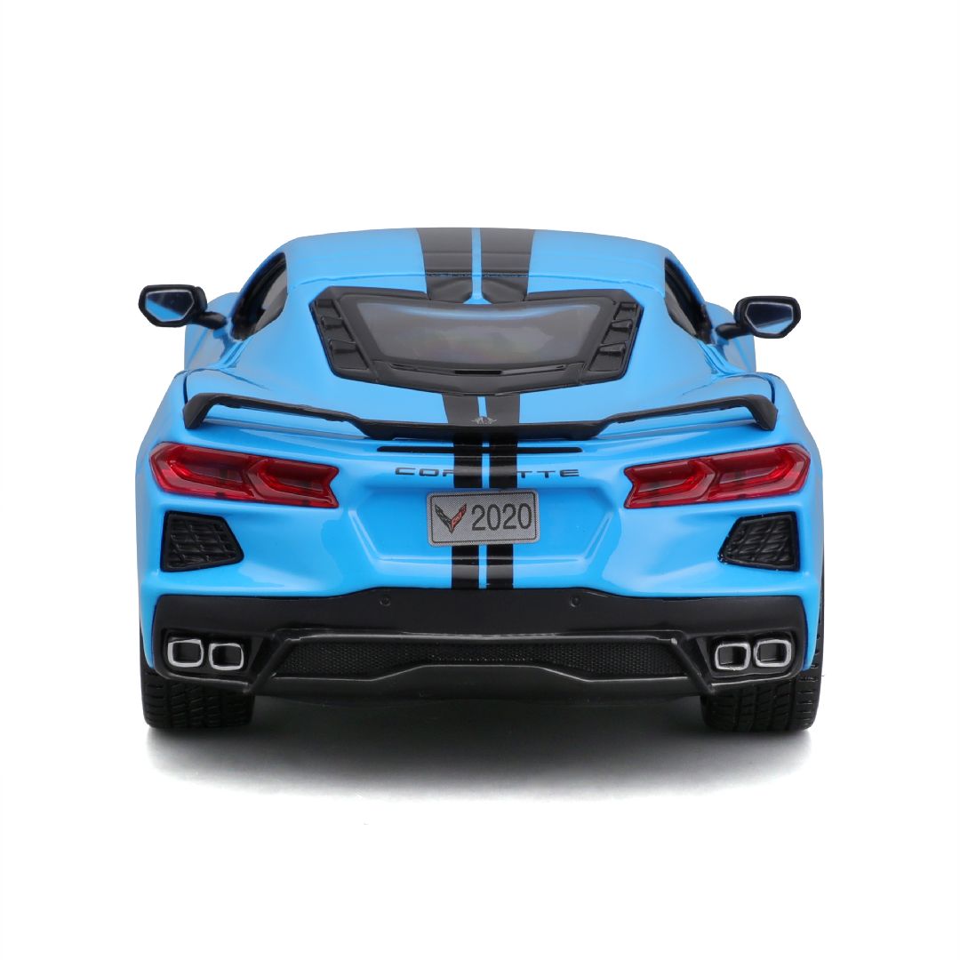 Maisto 1/24 SE 2020 Corvette Stingray Z51 - Blue W/Blk Stripe