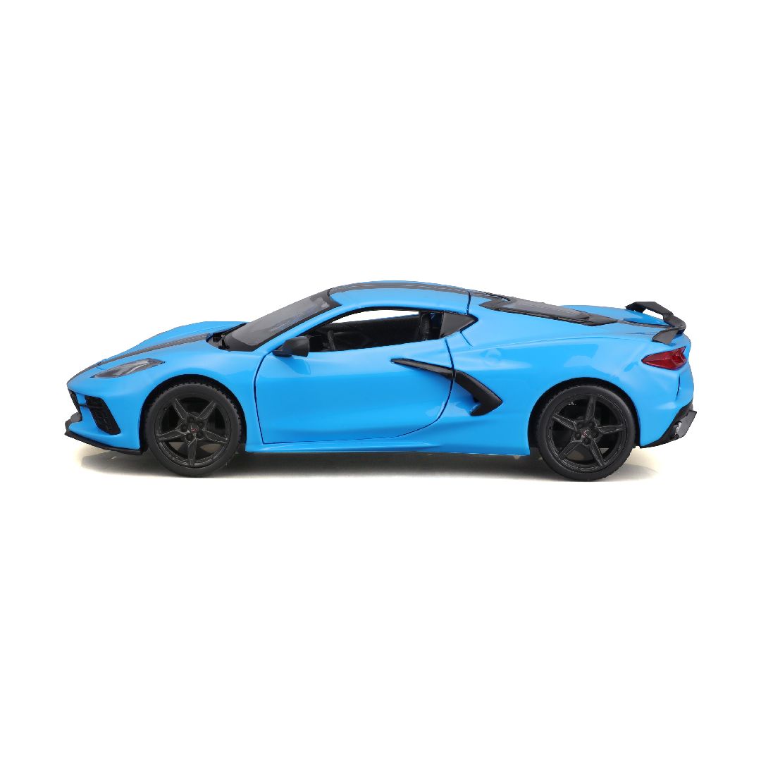 Maisto 1/24 SE 2020 Corvette Stingray Z51 - Blue W/Blk Stripe