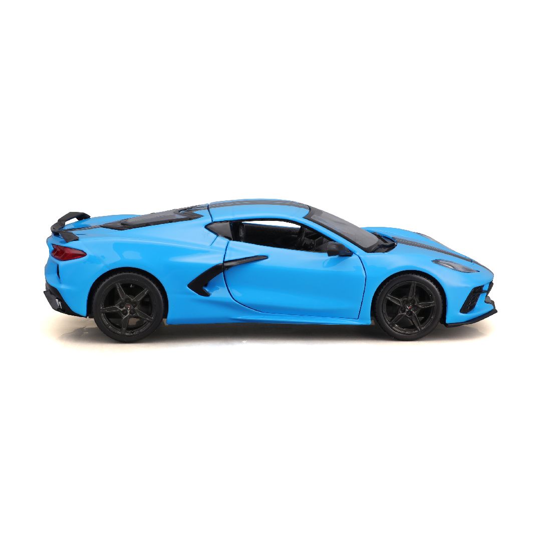 Maisto 1/24 SE 2020 Corvette Stingray Z51 - Blue W/Blk Stripe