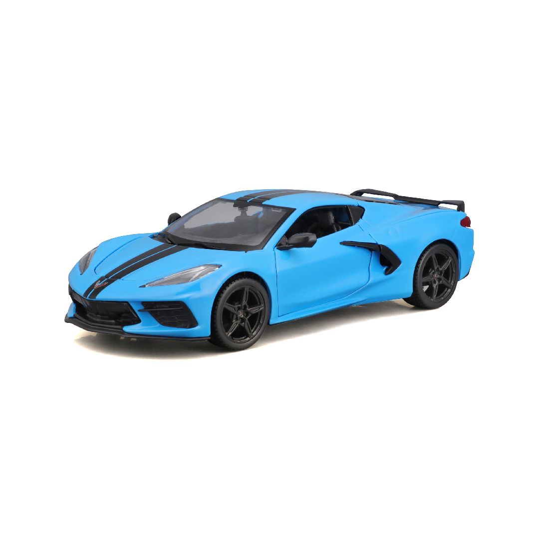 Maisto 1/24 SE 2020 Corvette Stingray Z51 - Blue W/Blk Stripe
