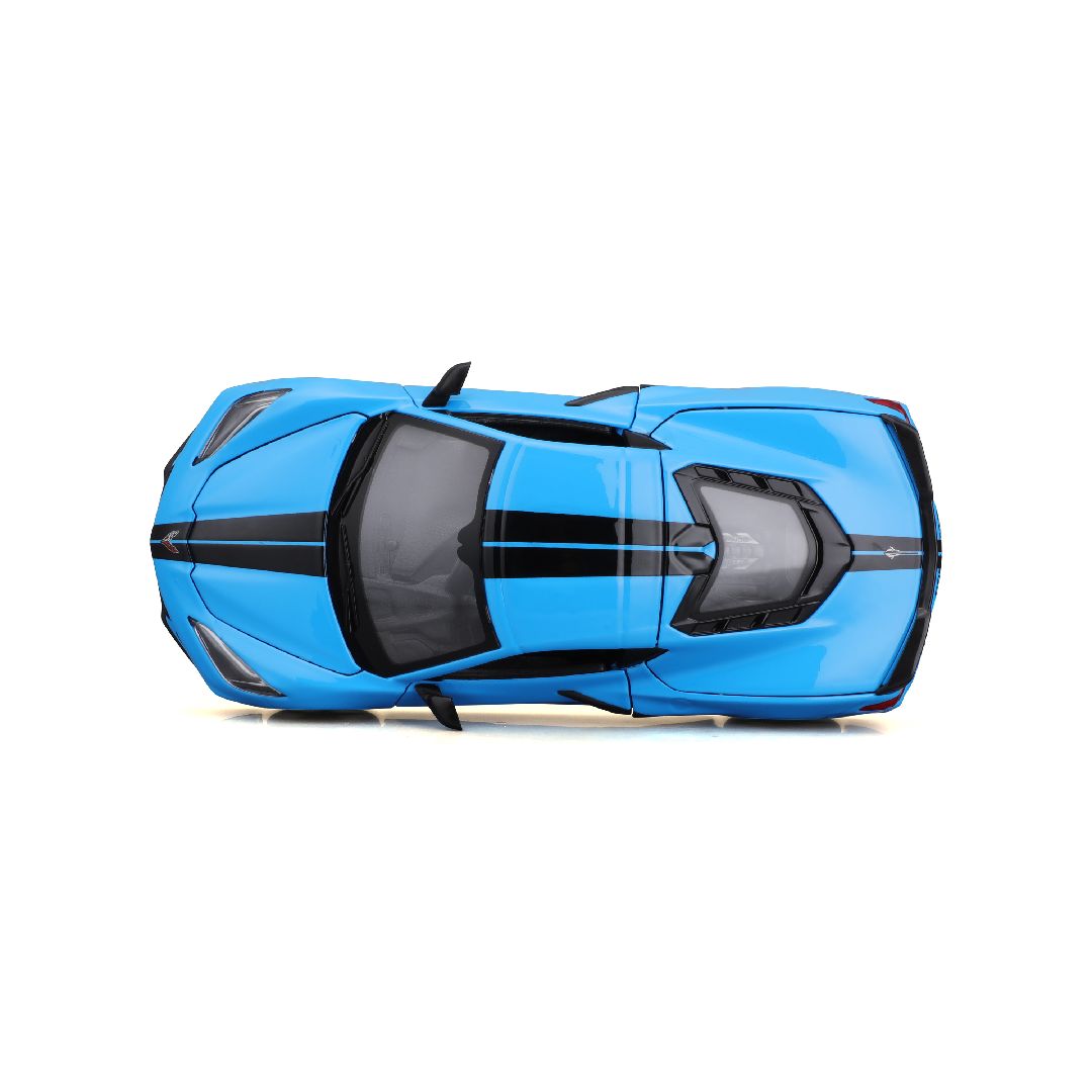Maisto 1/24 SE 2020 Corvette Stingray Z51 - Blue W/Blk Stripe