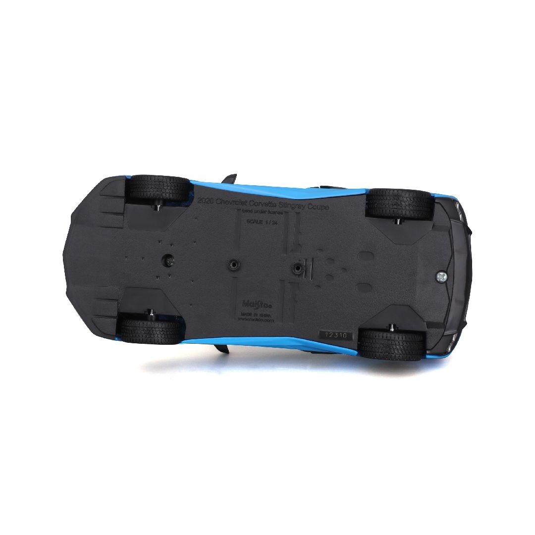 Maisto 1/24 SE 2020 Corvette Stingray Z51 - Blue W/Blk Stripe