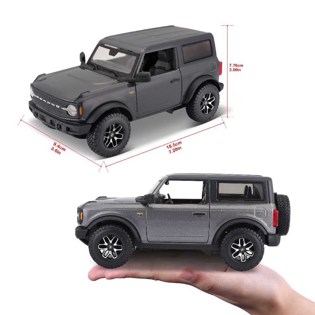 Maisto 1/24 SE 2021 Ford Bronco Badlands 2 dr. - Grey